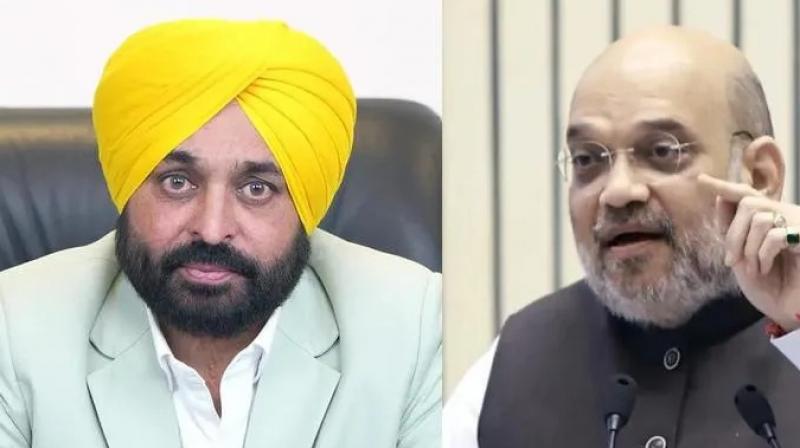 CM Bhagwant Singh Mann, Amit Shah CM Bhagwant Singh Mann, Amit Shah