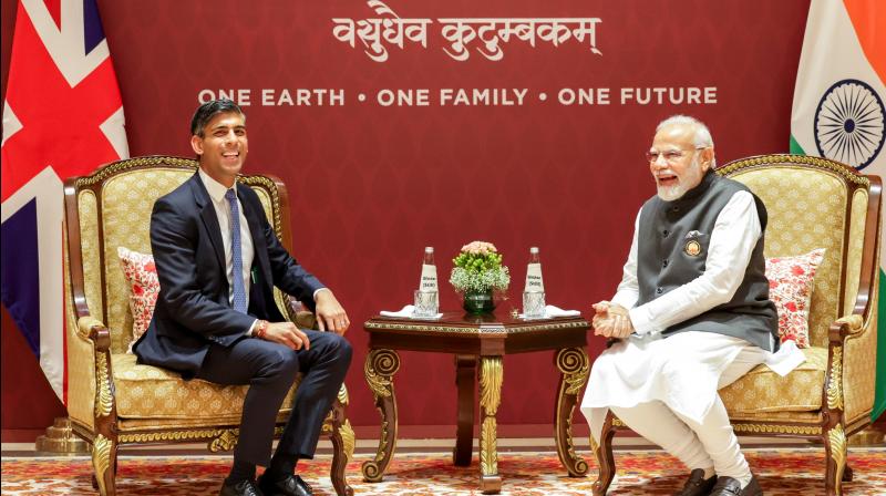 PM Modi, Rishi Sunak Hold Bilateral Meeting During G20 Summit