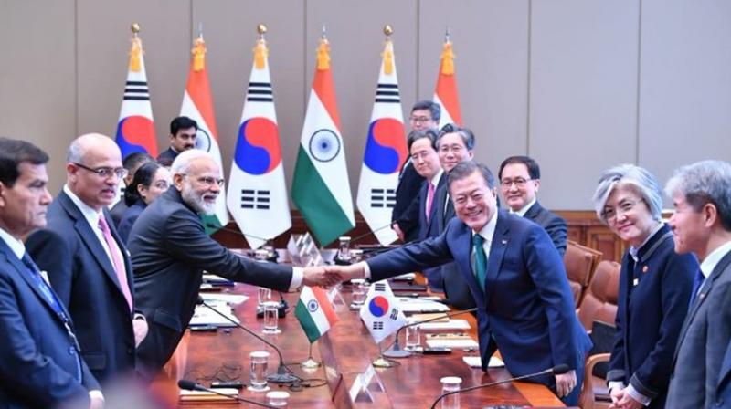 Seven agreements between India and South Korea Seven agreements between India and South Korea