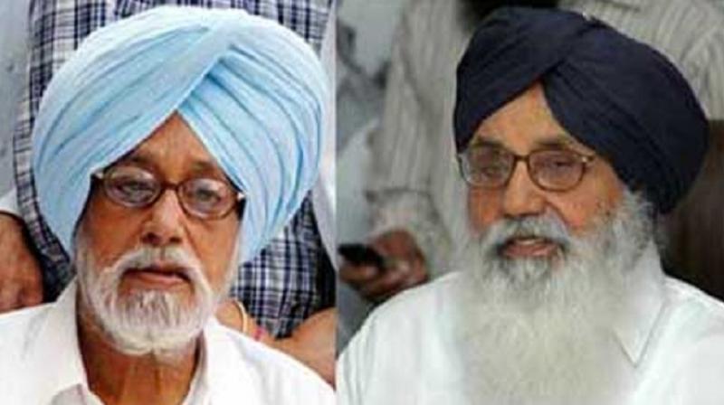 Gurdas Singh Badal with Parkash Singh Badal Gurdas Singh Badal with Parkash Singh Badal