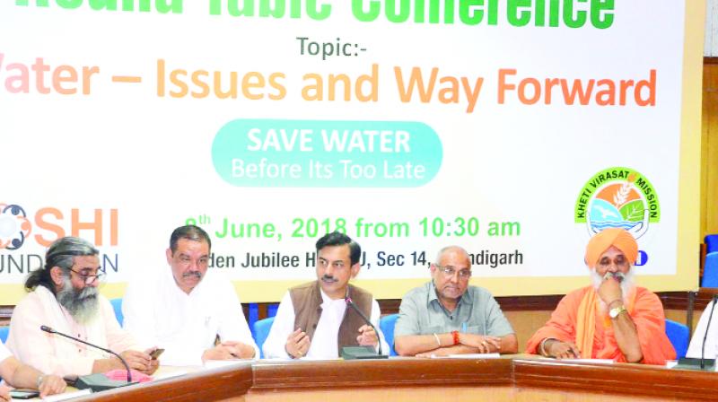 Union Minister Vijay Sampla, during the seminar Union Minister Vijay Sampla, during the seminar