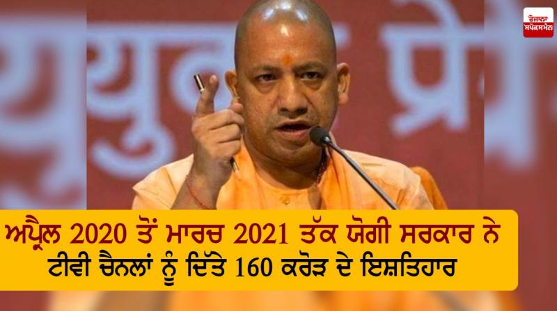 160 crore advertisements given by yogi government 160 crore advertisements given by yogi government
