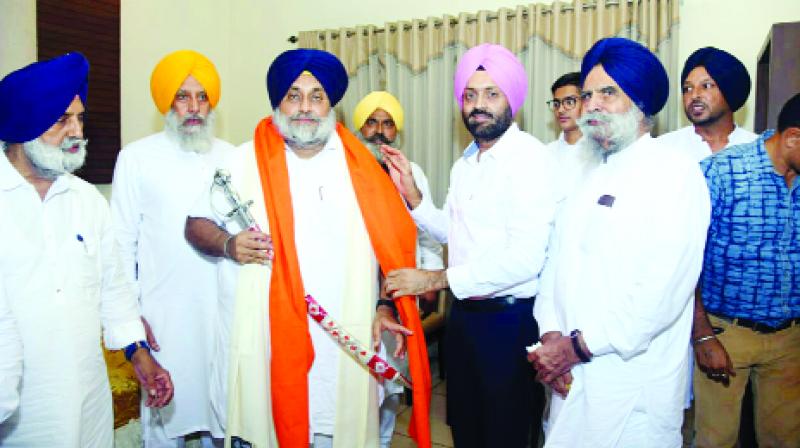 Dr. Kuldeep Singh Kular and others Honoring  Sukhbir Singh Badal