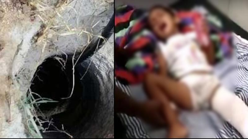 4 years old fell in borewell
