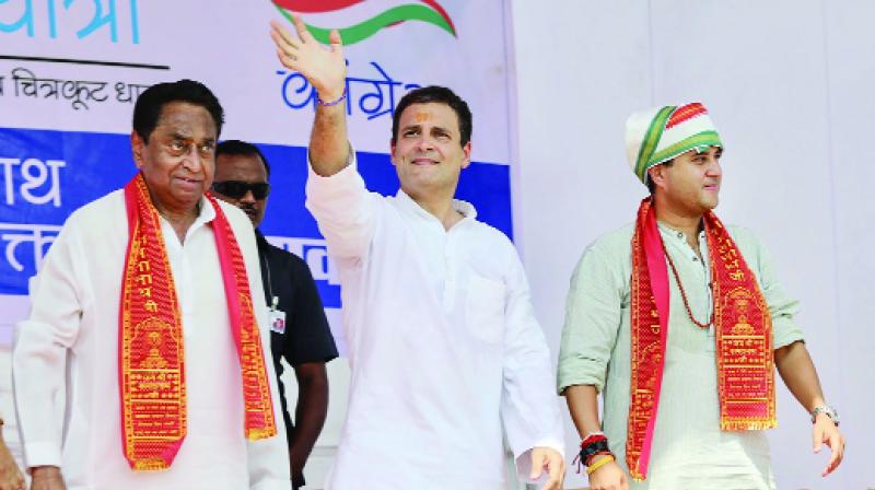 Rahul Gandhi and others during the Rally Rahul Gandhi and others during the Rally