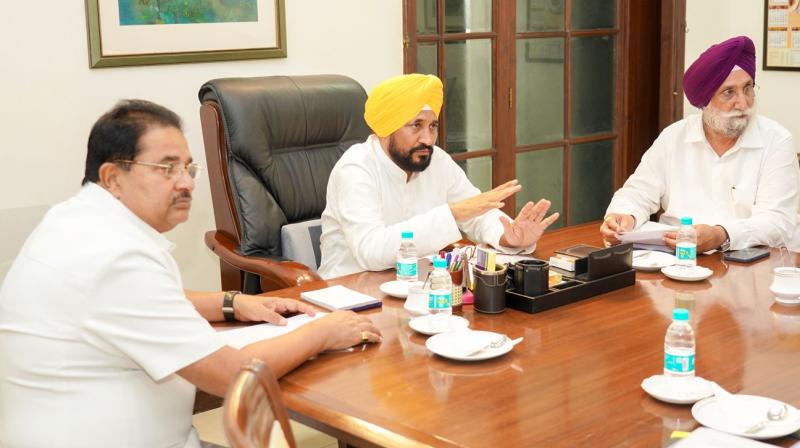 Charanjit Singh Channi with Deputy CMs Charanjit Singh Channi with Deputy CMs