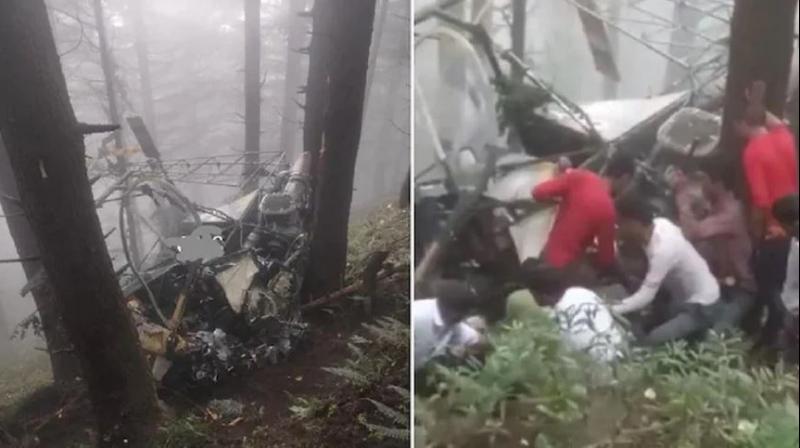 Army helicopter crashes in Jammu Army helicopter crashes in Jammu