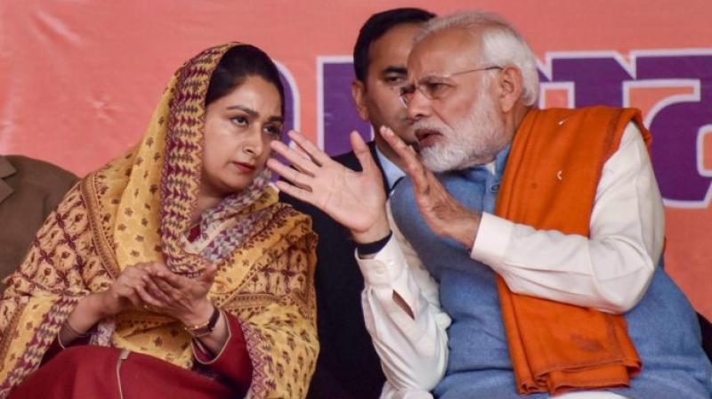 Harsimrat Kaur Badal - PM Modi Harsimrat Kaur Badal - PM Modi