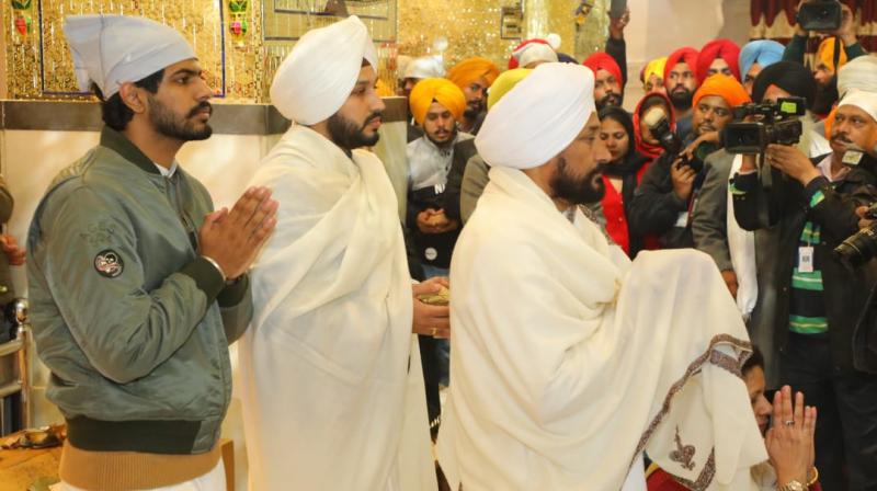 CM Channi paid obeisance at Gurudwara Sri Katalgarh Sahib CM Channi paid obeisance at Gurudwara Sri Katalgarh Sahib