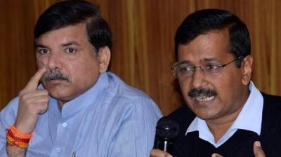 Sanjay Singh and Arvind Kejriwal