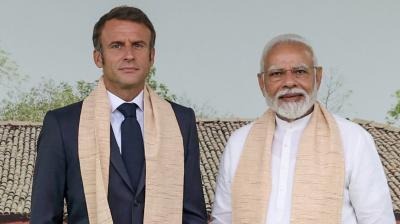 Prime Minister Modi with French President Macron