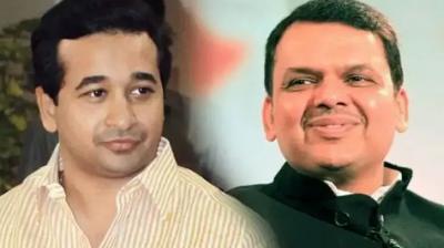 Nitesh Rane and Devendra Fadnavis