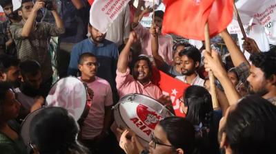 JNUSU President Dhanjay and others.