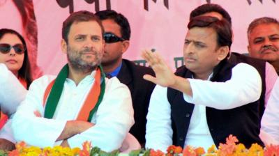 Rahul Gandhi and Akhilesh Yadav. (File Photo).