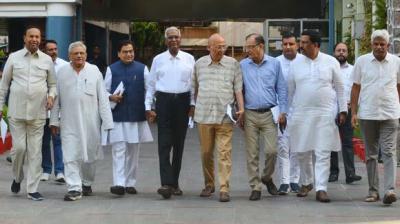 INDIA Alliance leaders.