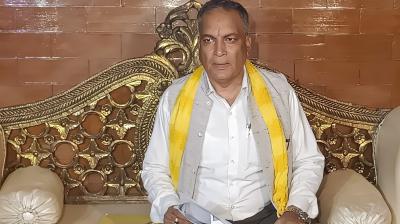 Lawyer AP Singh addressing media. (PTI Photo)