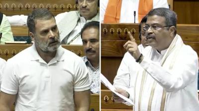 Rahul Gandhi, Dharmendra Pradhan.