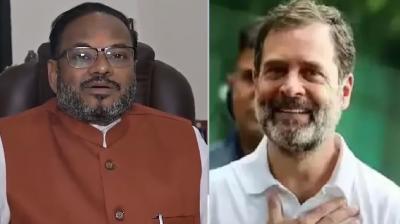 Anil Bonde and Rahul Gandhi.