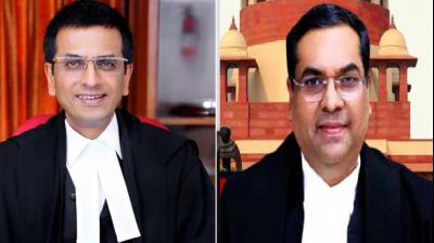 Former Justice D.Y. Chandrachud and Justice Sanjeev Khanna
