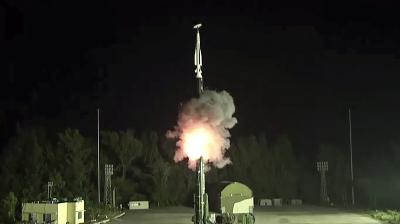 Balasore: Flight trial of DRDO's long range hypersonic missile being successfully conducted at Dr. APJ Abdul Kalam Island, off-the-coast of Odisha. (PTI Photo)