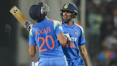 Axar Patel and Shubhman Gill.