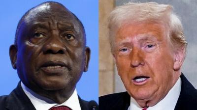 South African President Cyril Ramaphosa and US President Donald Trump