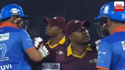 Yuvraj Singh and Tino Best had a heated argument in the final match of the Masters League News in Punjabi 