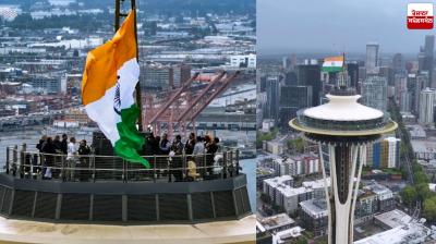 Indian Tricolor Hoisted on Seattle's Space Needle in US Latest News in Punjabi 