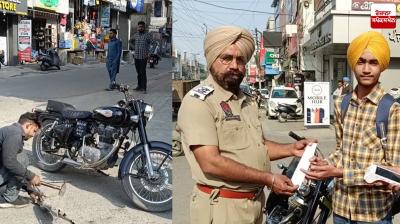 Moga Police Hammer Down on Bullet Silencers Used to Set Off Firecrackers Latest News in Punjabi