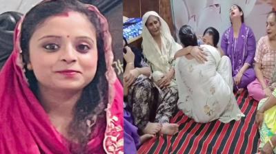 mata vaishno devi marg land sliding batala woman sapna