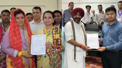 ਜੇਤੂ ਸਰਟੀਫਿਕੇਟ ਹਾਸਿਲ ਕਰਦੇ ਹੋਏ  