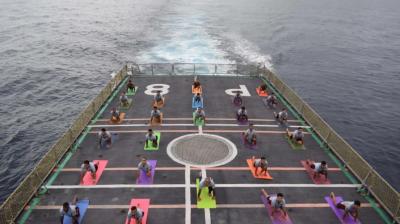 5th international yoga day celebrations photos and video