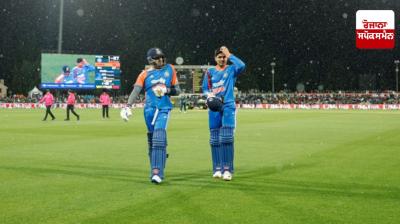 The first T20 match being played between India and Australia was abandoned due to rain. The first T20 match being played between India and Australia was abandoned due to rain.