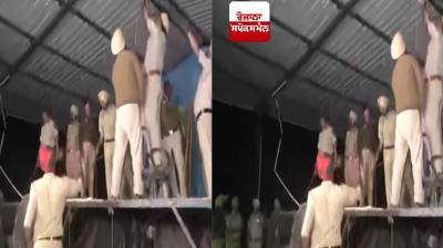 Police action on farmer's agitation at Shambhu border