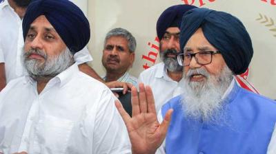 Sukhbir Singh Badal and Parkash Singh Badal