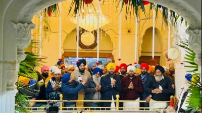 Chief Minister Charanjit Channi paying obeisance at Gurdwara Sri Fatehgarh Sahib