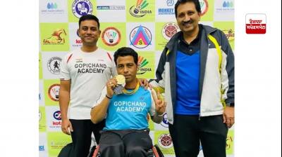 Para badminton player Sanjeev Kumar wins gold medal by defeating Harish Sharma