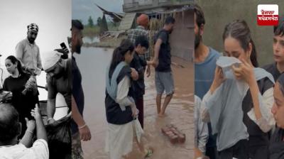 Famous singer Sunanda Sharma distributed relief kits to 250 flood affected families