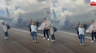 Fire breaks out on Boeing plane in America
