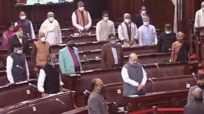 Members of Rajya Sabha pay tribute to the victims