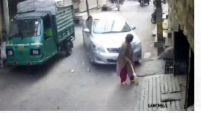 65-year-old woman dies as car hits her outside home