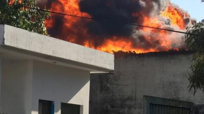 Fire in Chemical Factory