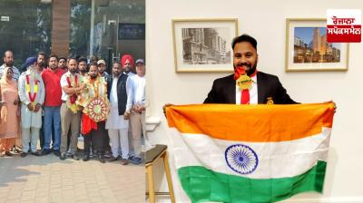 After winning a medal in powerlifting, Sarabjit Randhawa arrived in India, the villagers welcomed him