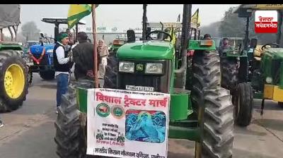 Tractor march by farmers in support of demands in Haryana