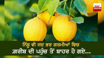 Even lemons became out of reach of the poor !