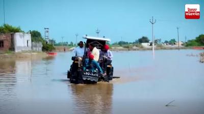 Flood water still several feet deep in villages of Sultanpur Lodhi