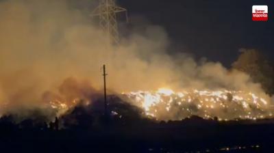 Fire breaks out in straw bales in Jalanpur village