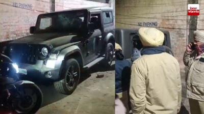 Shooting over parking of vehicle in model house