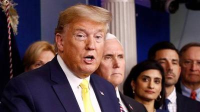 Coronavirus national emergency in america by president donald trump declares