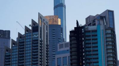 Dubai fire races up high-rise near world's tallest building Burj Khalifa